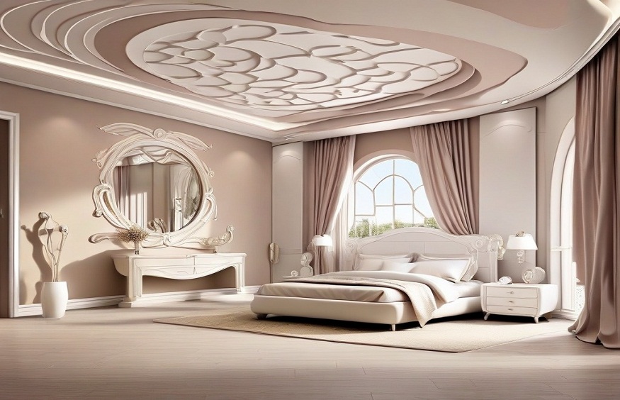 Modern Bedroom Gypsum Ceiling